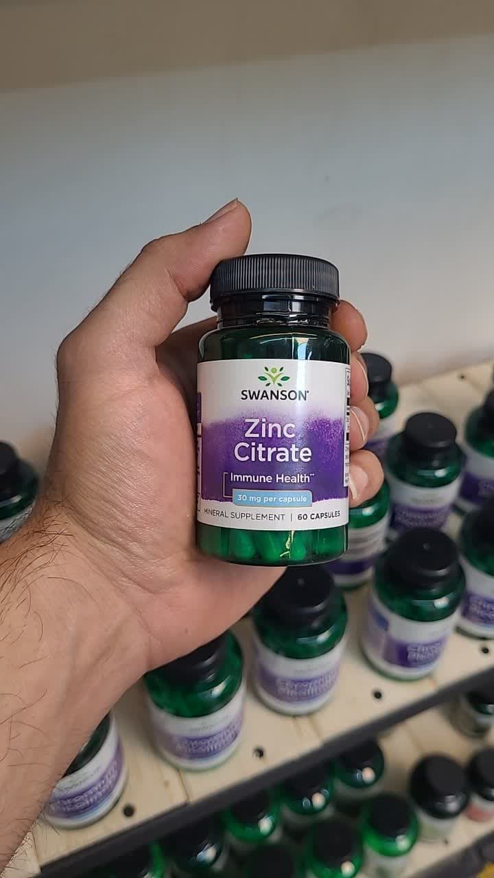 زینک سیترات سوانسون ۳۰ میلیگرم ۶۰ عددی اصل | Swanson Zinc Citrate 30mg 60 Capsules — تصویر ۲