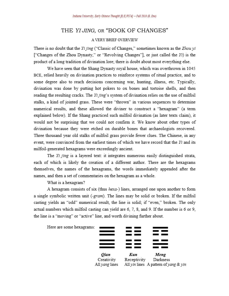 کتاب I Ching (کتاب تغییرات) PDF | کنفوسیوس