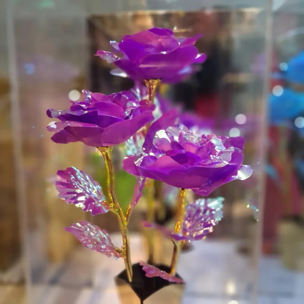 رز بنفش ۳ شاخه