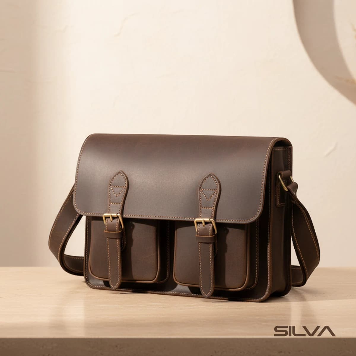 کیف لپ تاپ چرم طبیعی مدل Laptop Bag 41 | سیلوا چرم