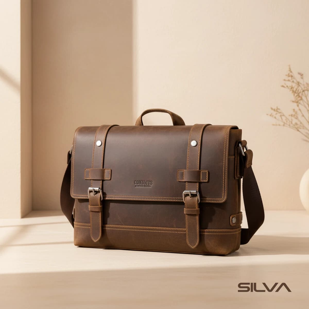 کیف لپ تاپ چرم طبیعی مدل Laptop Bag 39 | سیلوا چرم