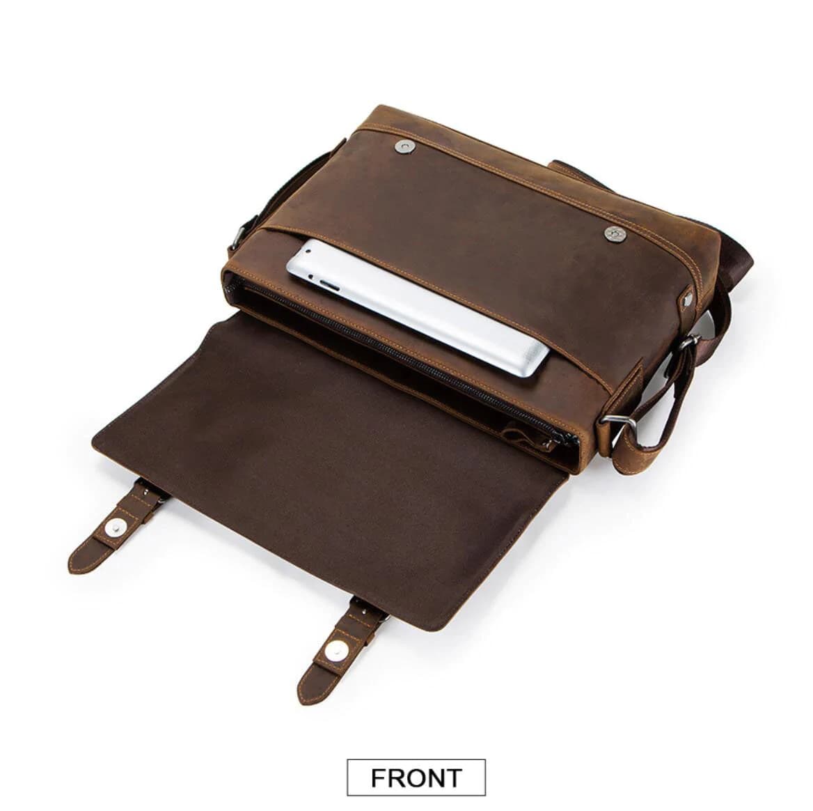 کیف لپ تاپ چرم طبیعی مدل Laptop Bag 39 | سیلوا چرم — تصویر ۸