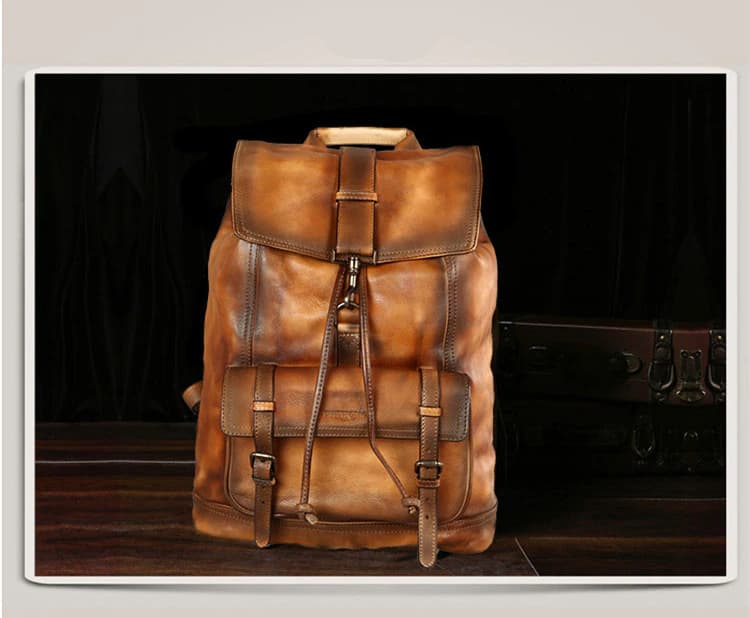 کوله پشتی چرم طبیعی مدل Back Pack 25 | سیلوا چرم — تصویر ۴