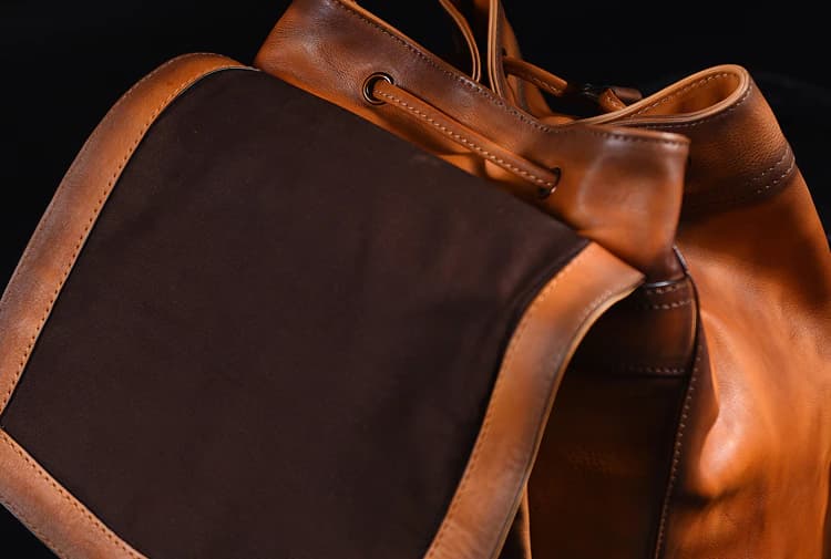 کوله پشتی چرم طبیعی مدل Back Pack 25 | سیلوا چرم — تصویر ۷