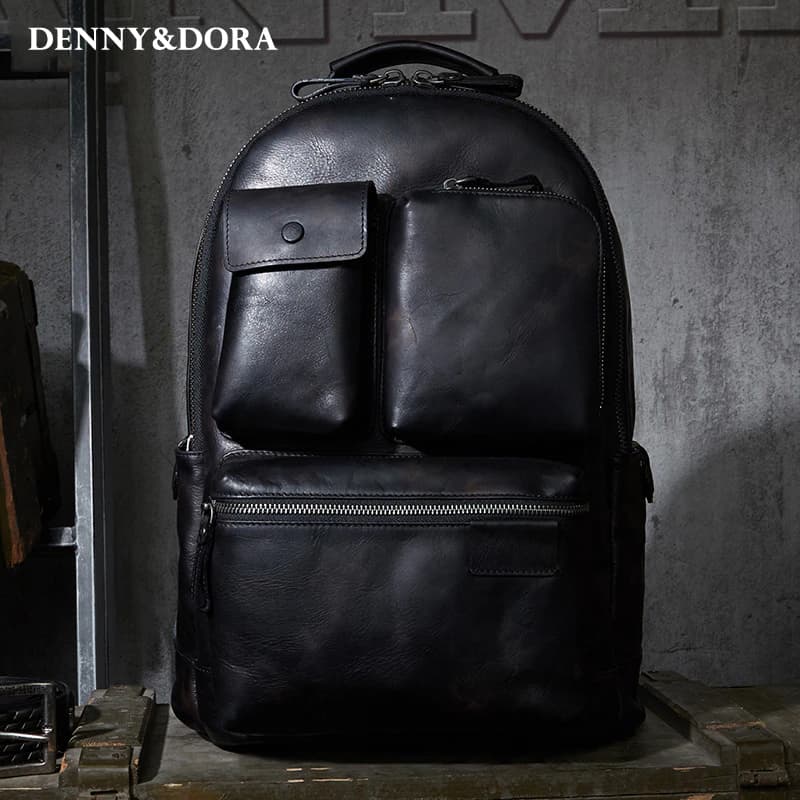 کوله پشتی چرم طبیعی مدل Back Pack 23 | سیلوا چرم — تصویر ۸