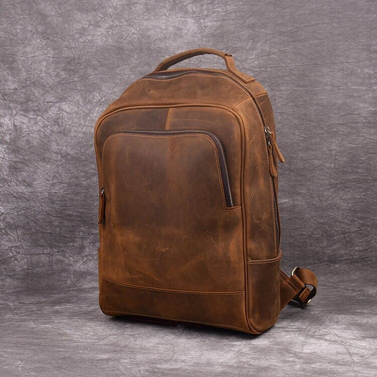 کوله پشتی چرم طبیعی مدل Back Pack 17 | سیلوا چرم — تصویر ۳