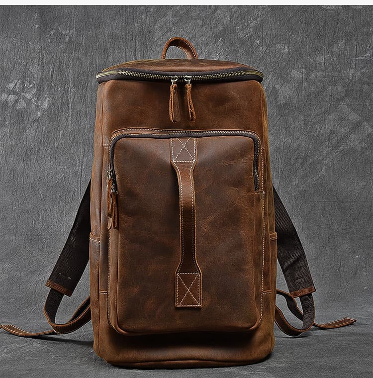 کوله پشتی چرم طبیعی مدل Back Pack 04 | سیلوا چرم — تصویر ۴