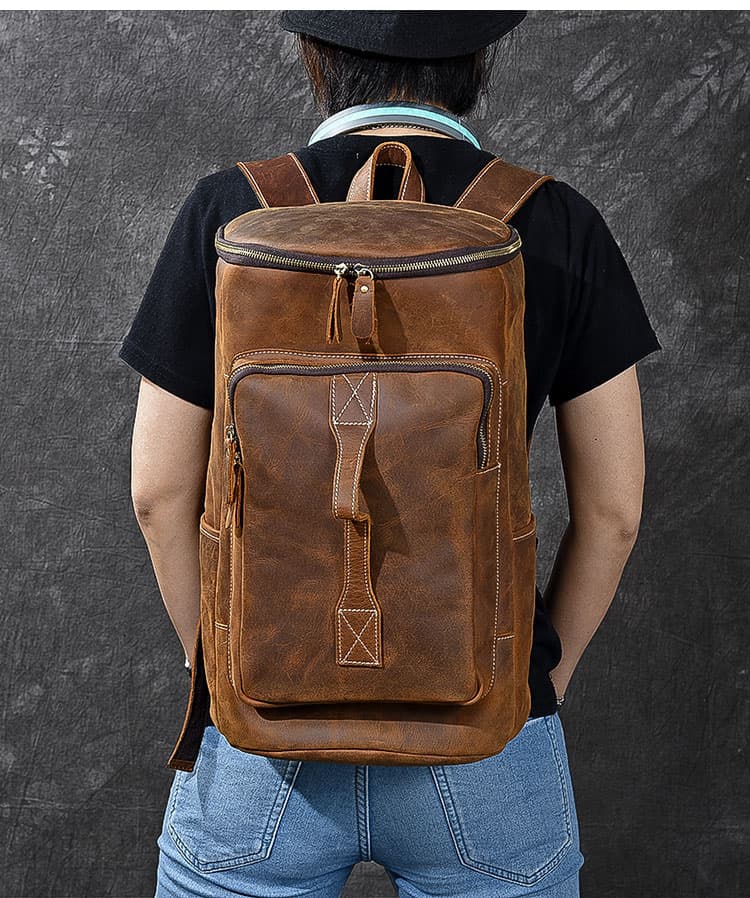 کوله پشتی چرم طبیعی مدل Back Pack 04 | سیلوا چرم — تصویر ۳