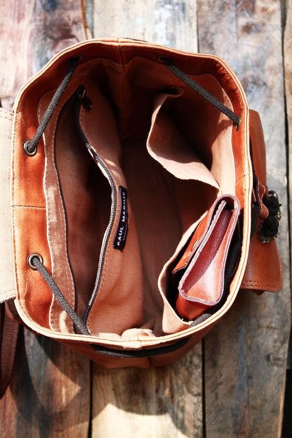 کوله پشتی چرم طبیعی مدل Back Pack 12 | سیلوا چرم — تصویر ۶