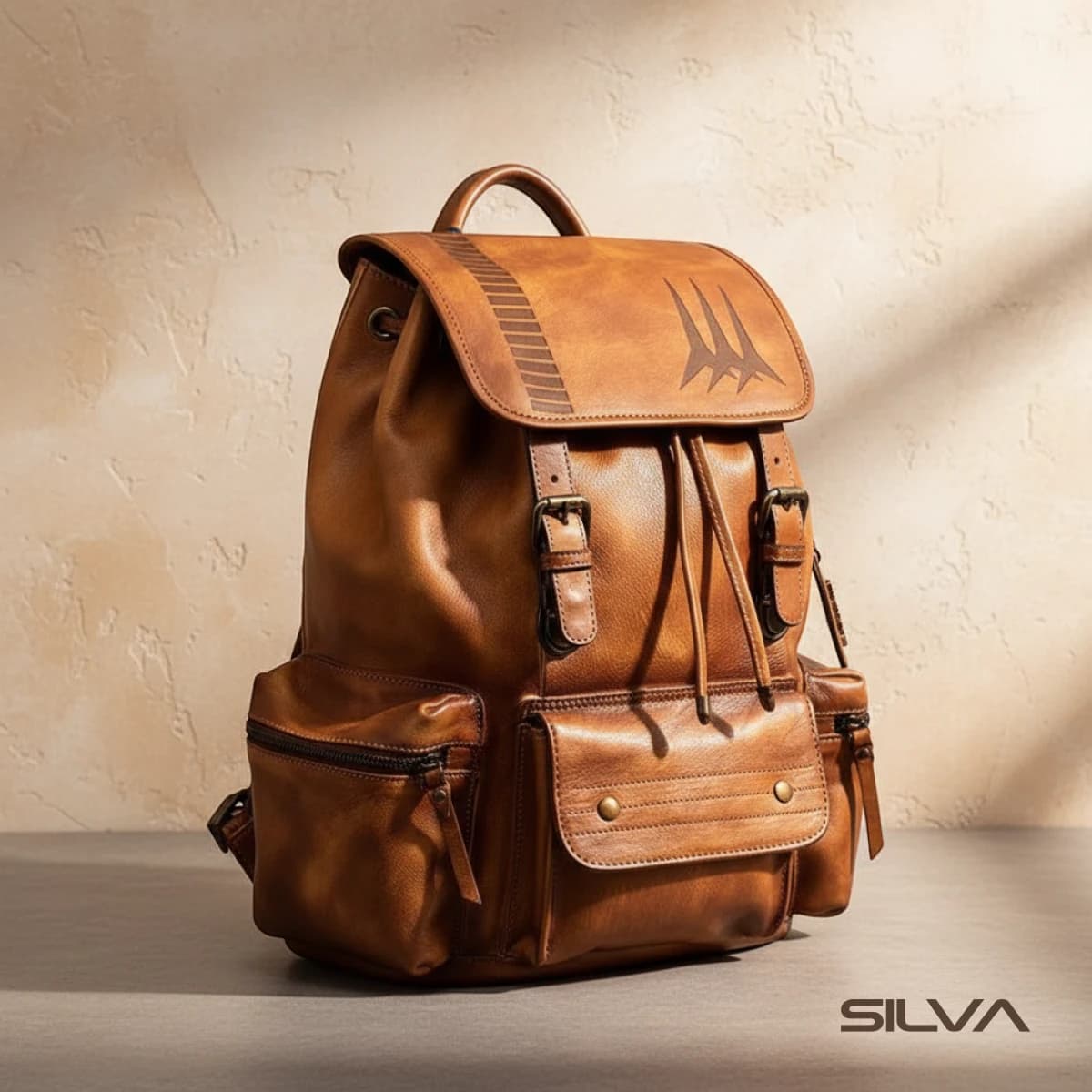 کوله پشتی چرم طبیعی مدل Back Pack 13 | سیلوا چرم