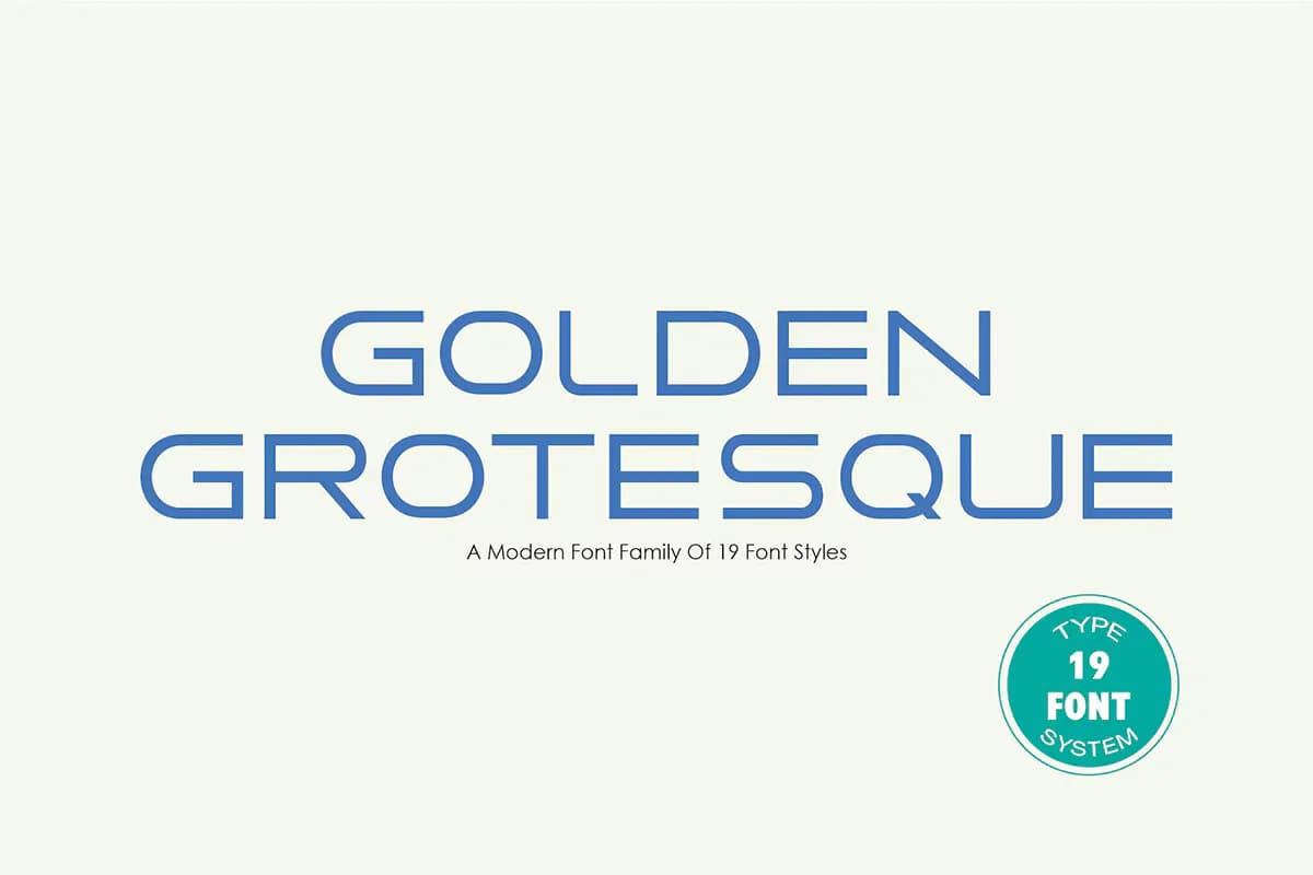 تایپ فیس سنس سریف Golden Grotesque