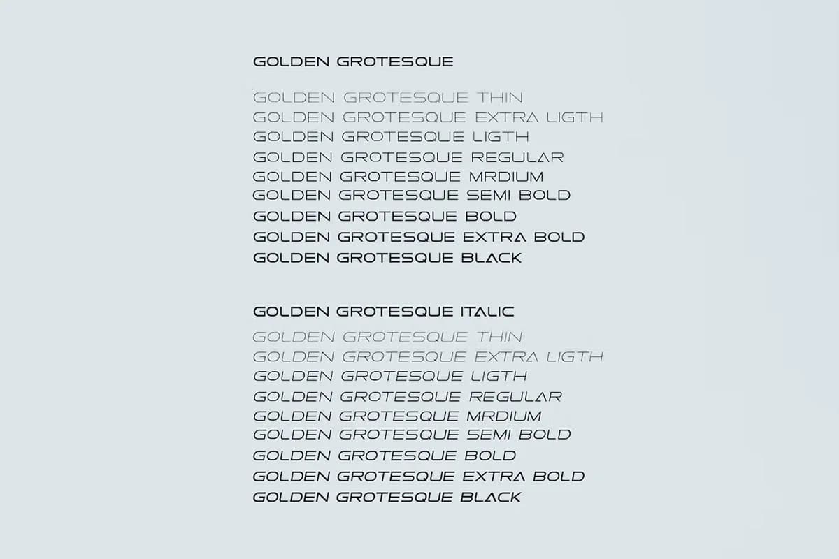 تایپ فیس سنس سریف Golden Grotesque — تصویر ۴