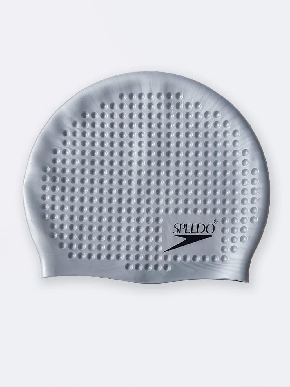 کلاه استخر زنانه و مردانه سیلیکونی مارک اسپیدو ( Speedo ) طرح توپی طوسی رنگ — تصویر ۲