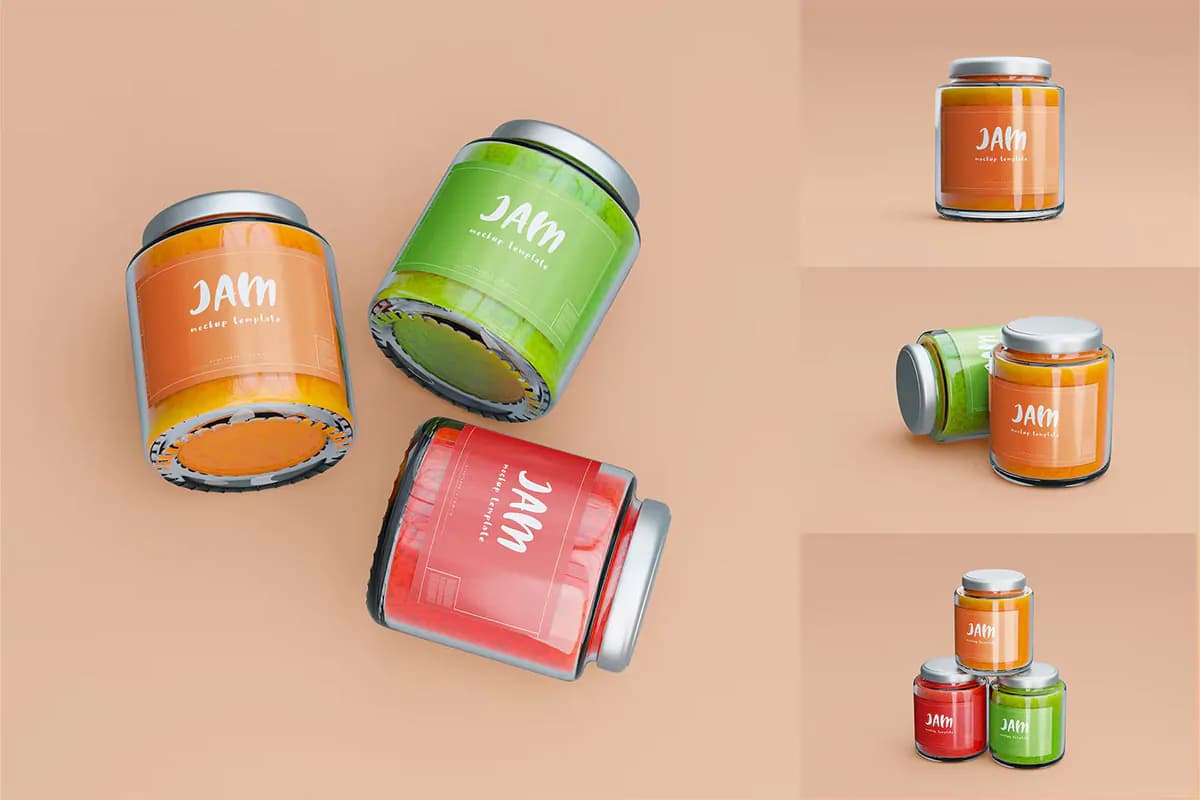 موکاپ شیشه مربا – مدل 2