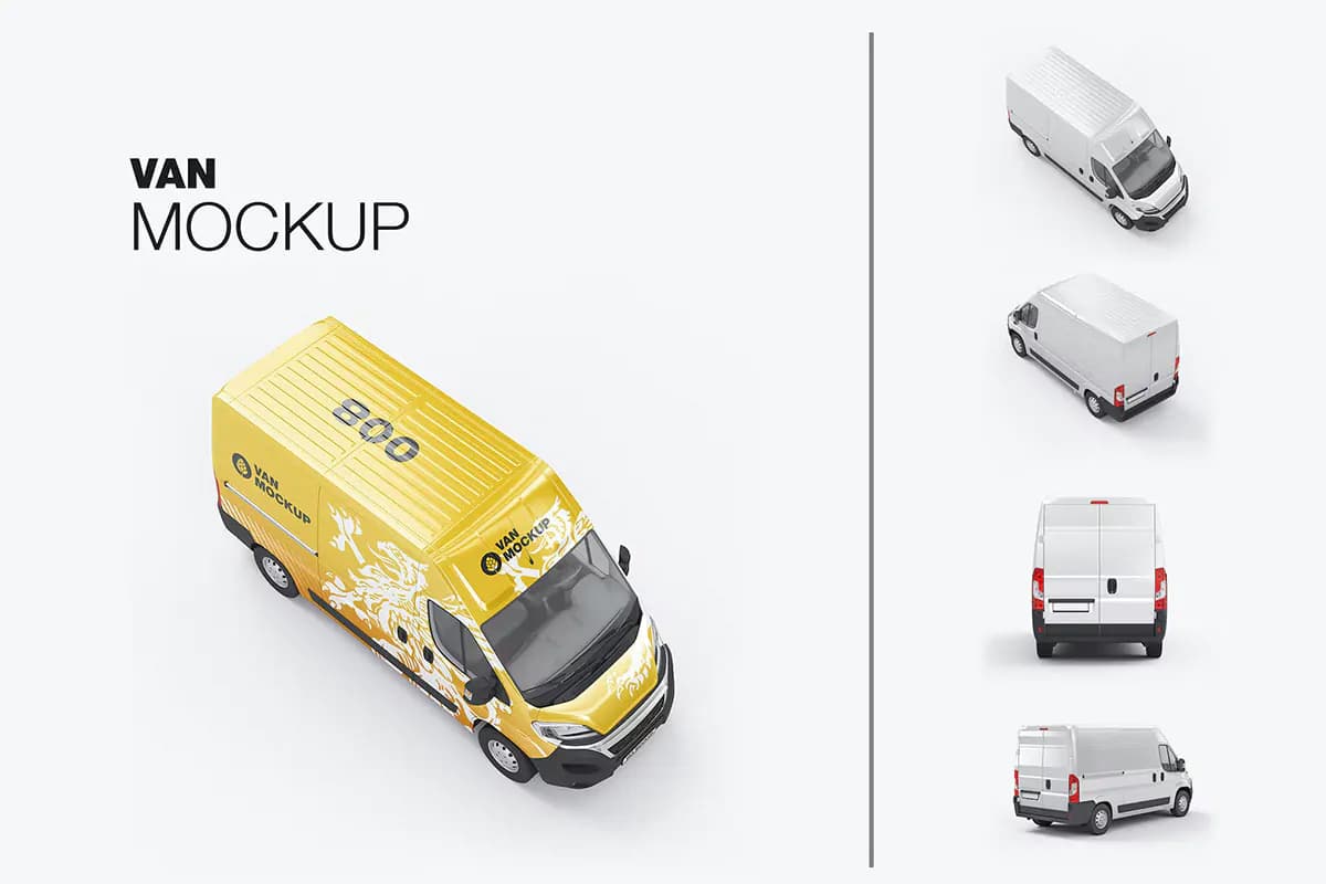 موکاپ ماشین ون Van