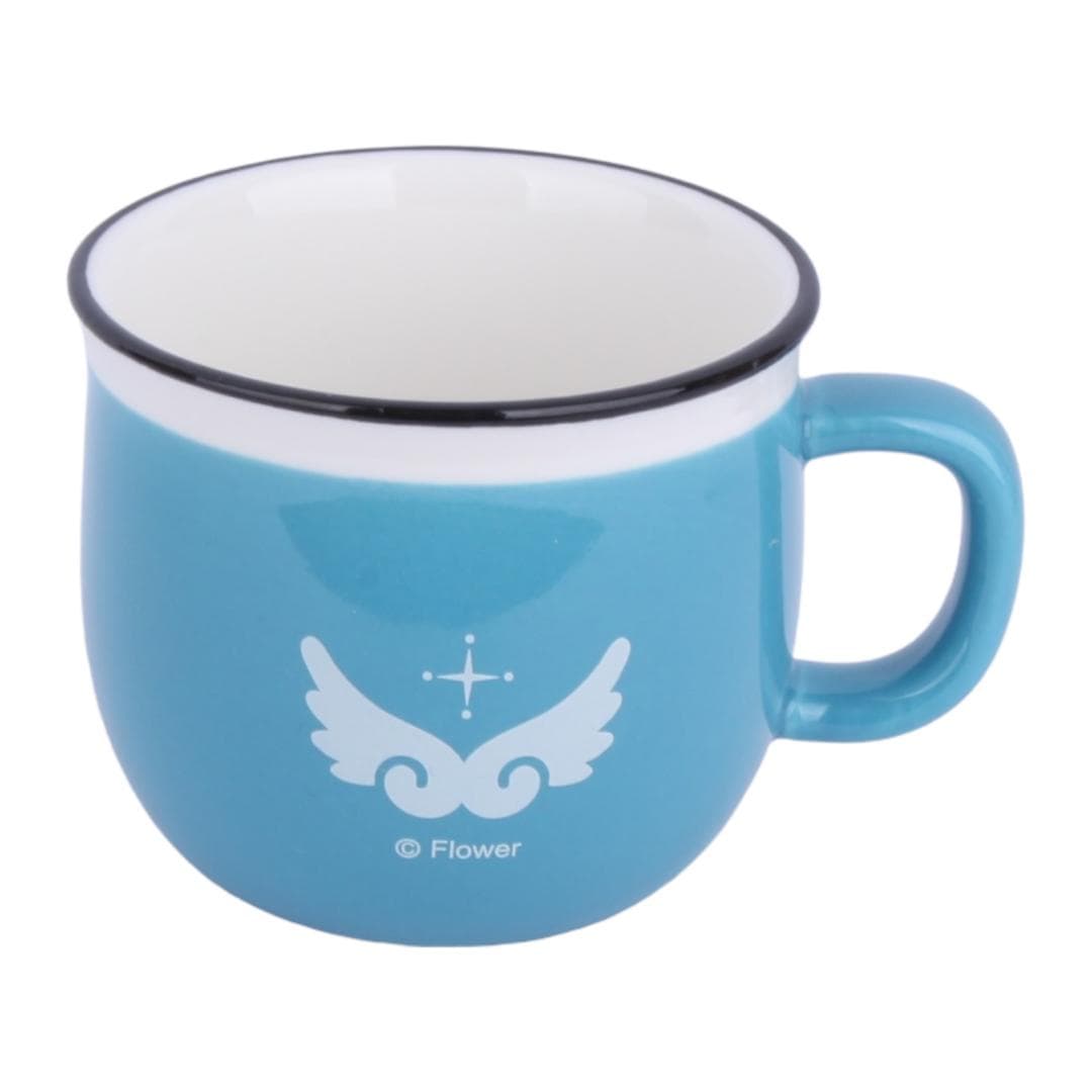 ماگ سرامیکی آبی طرح بال فرشته برند Flower کد 4543 — تصویر ۲