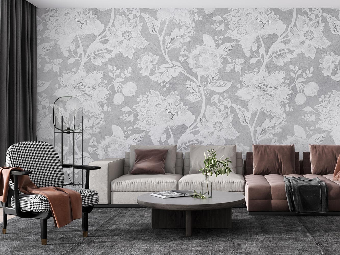 کاغذ دیواری گل گلی بزرگ W10210000