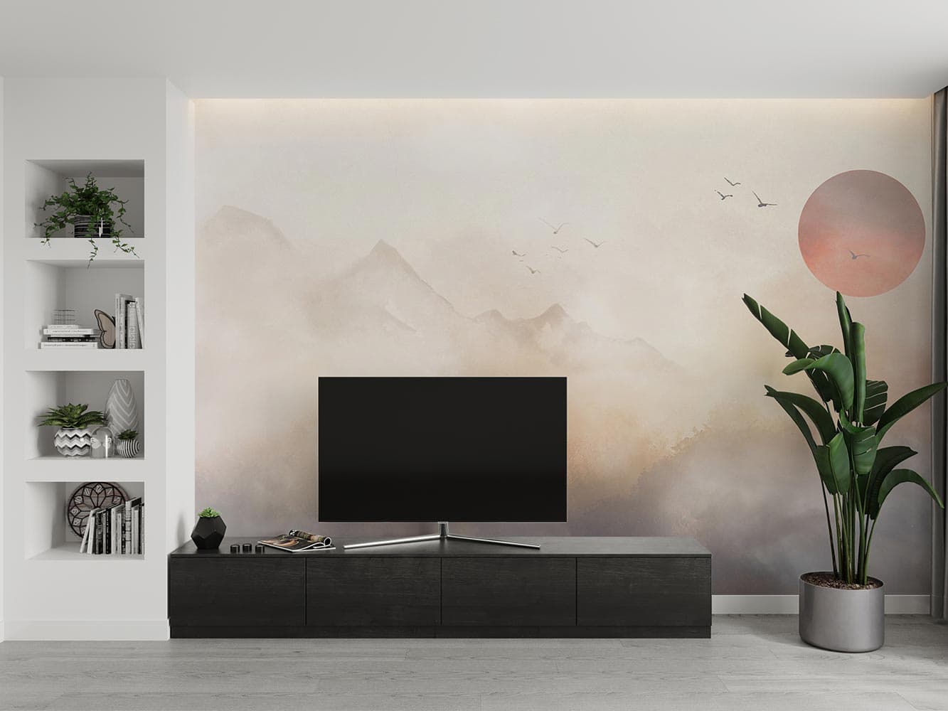 پوستر دیواری منظره غروب و کوه W10197000 — تصویر ۳