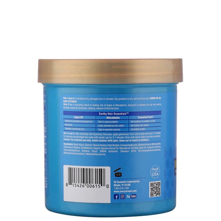 ماسک آبرسان مو روغن آرگان و ماکادمیا اوری استرند | Every Strand Argan Oil & Macadamia Hydration Repair Masque 425 gr — تصویر ۲