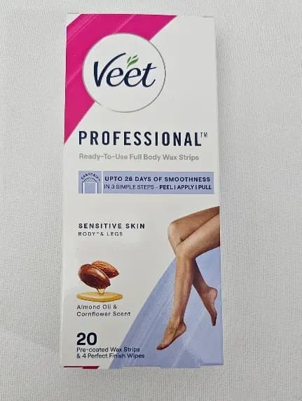 نوار موبر ویت مناسب پوست حساس بسته 20 عددی | Veet Professional Sensitive Skin Wax Strip 20no