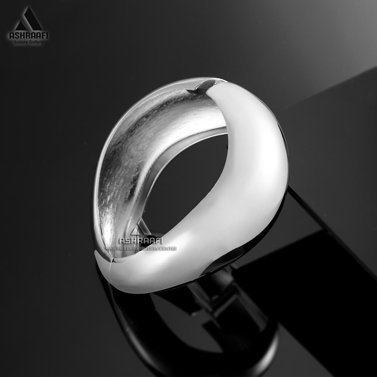 دستبند پهن آینهای Silver Bracelet 04 — تصویر ۲