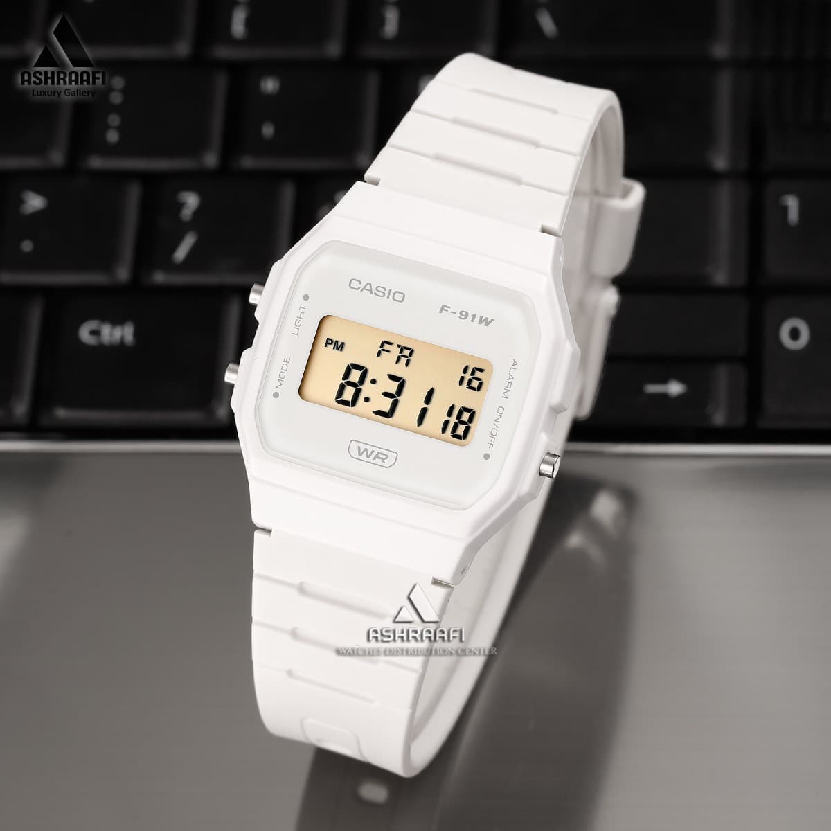 ساعت کاسیو دیجیتالی سفید Casio F-91WB-7AD — تصویر ۲