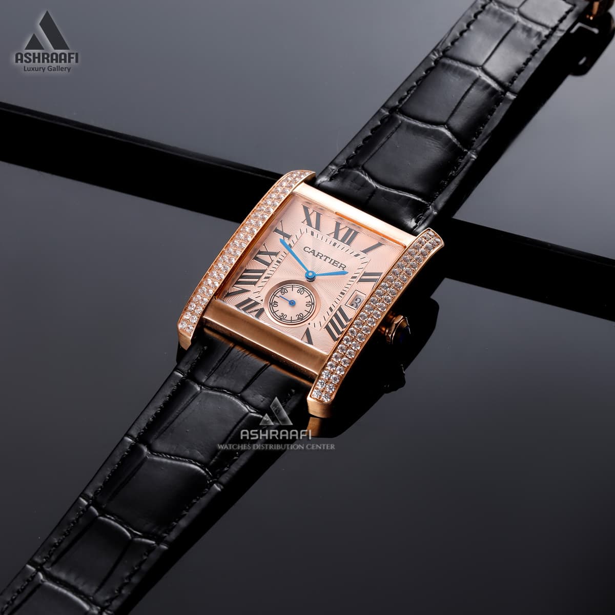 ساعت کارتیه بند چرمی Cartier Tank DRgK1 — تصویر ۴