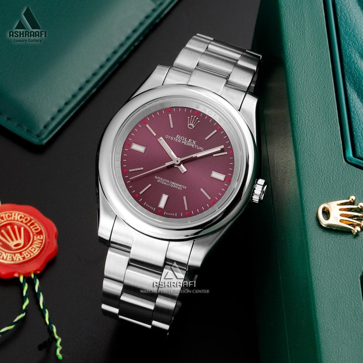 ساعت رولکس پرپچوال صفحه بنفش Rolex Perpetual SP1 — تصویر ۲