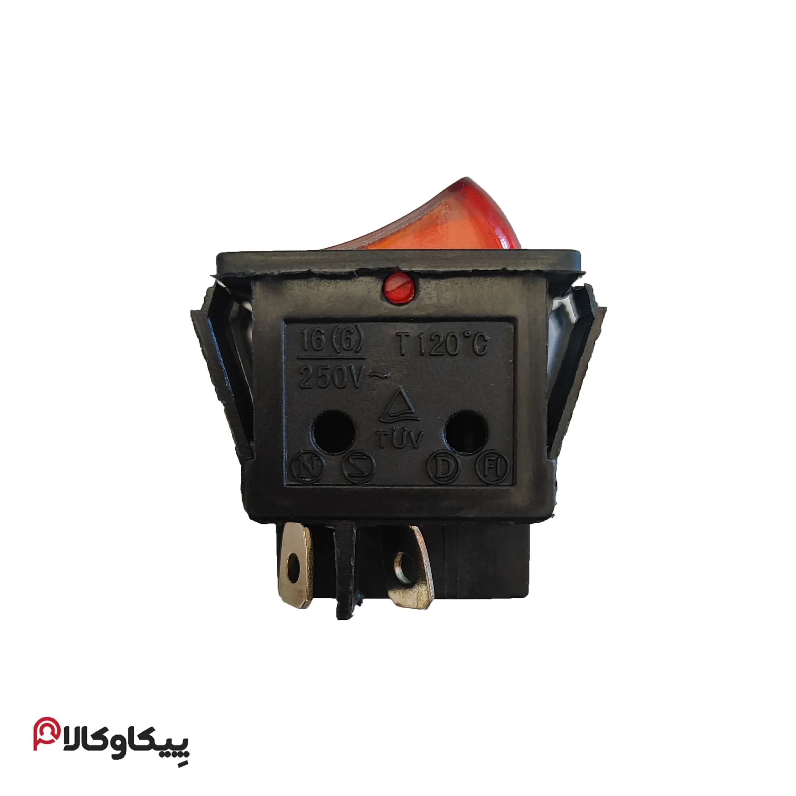 کلید راکر چراغدار بزرگ 4 پایه — تصویر ۲