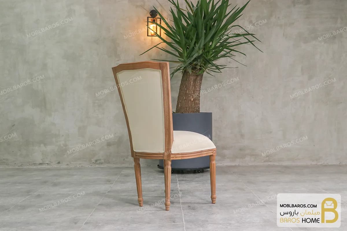 میز ناهارخوری چوبی کلاسیک نیلای با صندلی کارن — تصویر ۶