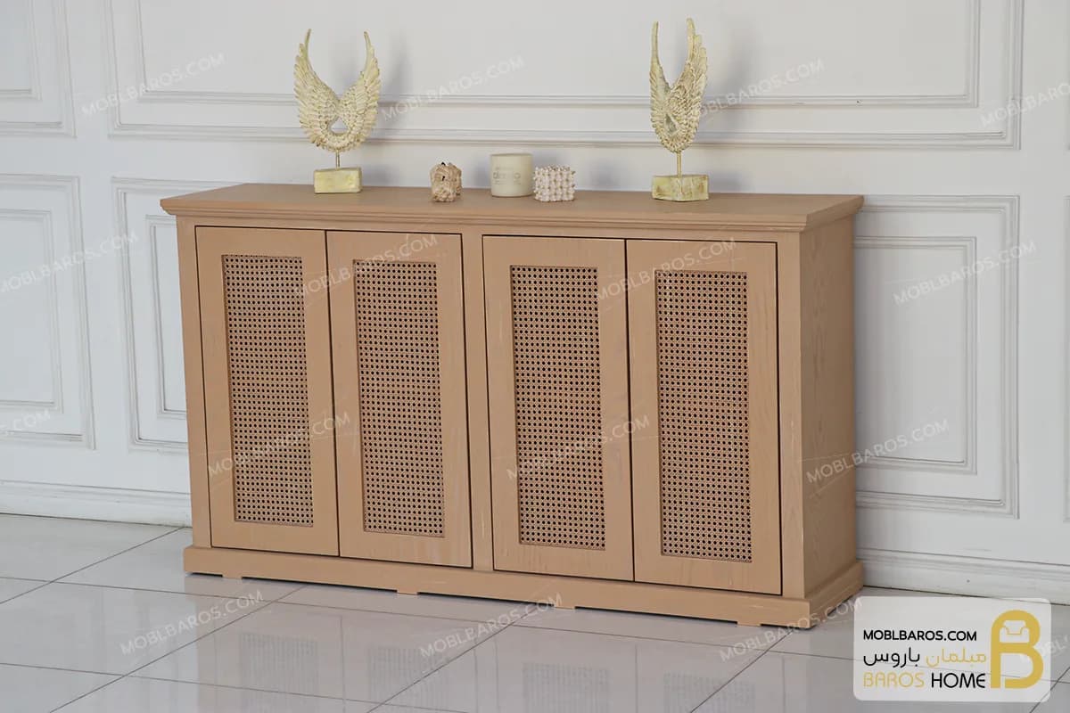 میز کنسول و دکور چوبی و حصیری جدید مهسا — تصویر ۲