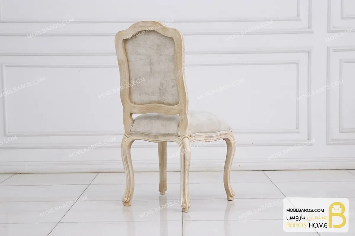 میز ناهارخوری کلاسیک لویی طرح گل با صندلی فرانسوی — تصویر ۶