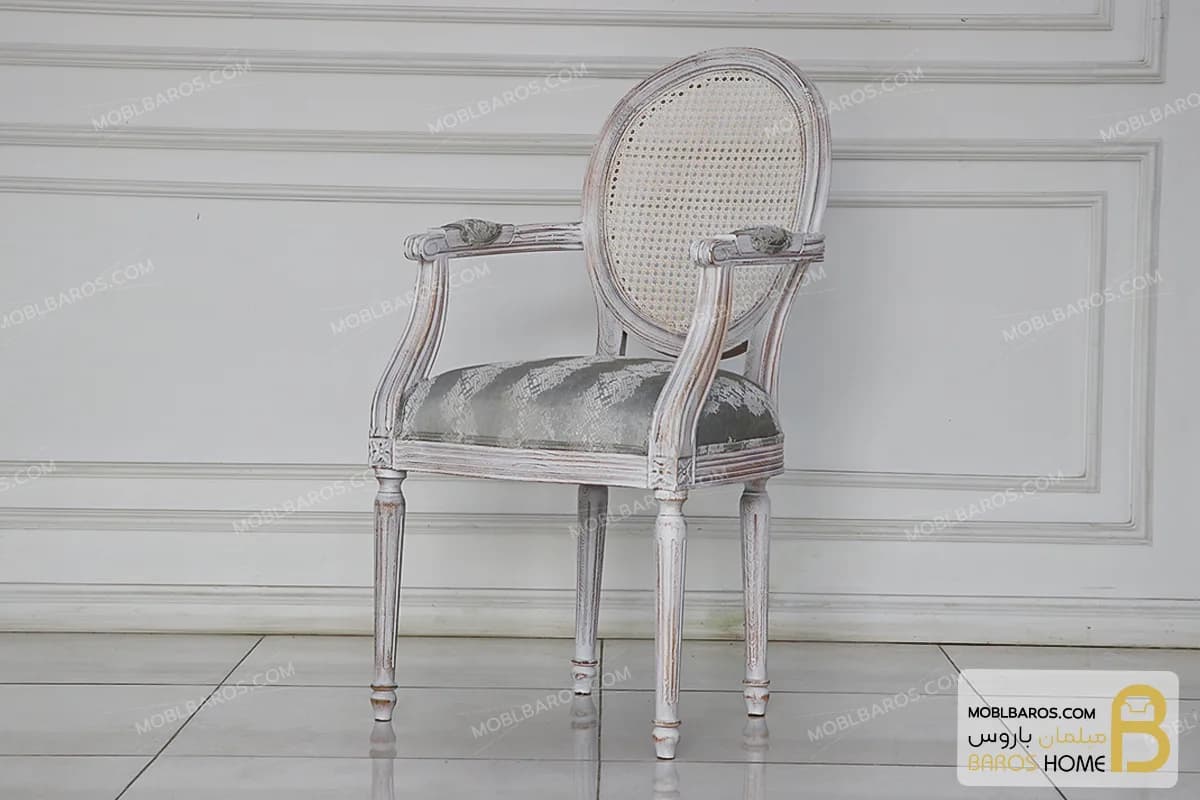 میز ناهارخوری کلاسیک جدید پافیلی با صندلی راشل پایه لویی — تصویر ۶