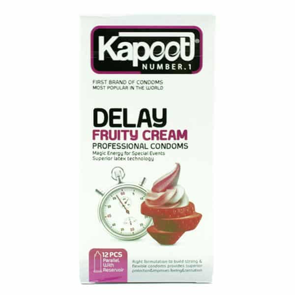 کاندوم تاخیری میوه ای کاپوت مدل Delay Fruity Cream بسته 12 عددی — تصویر ۲