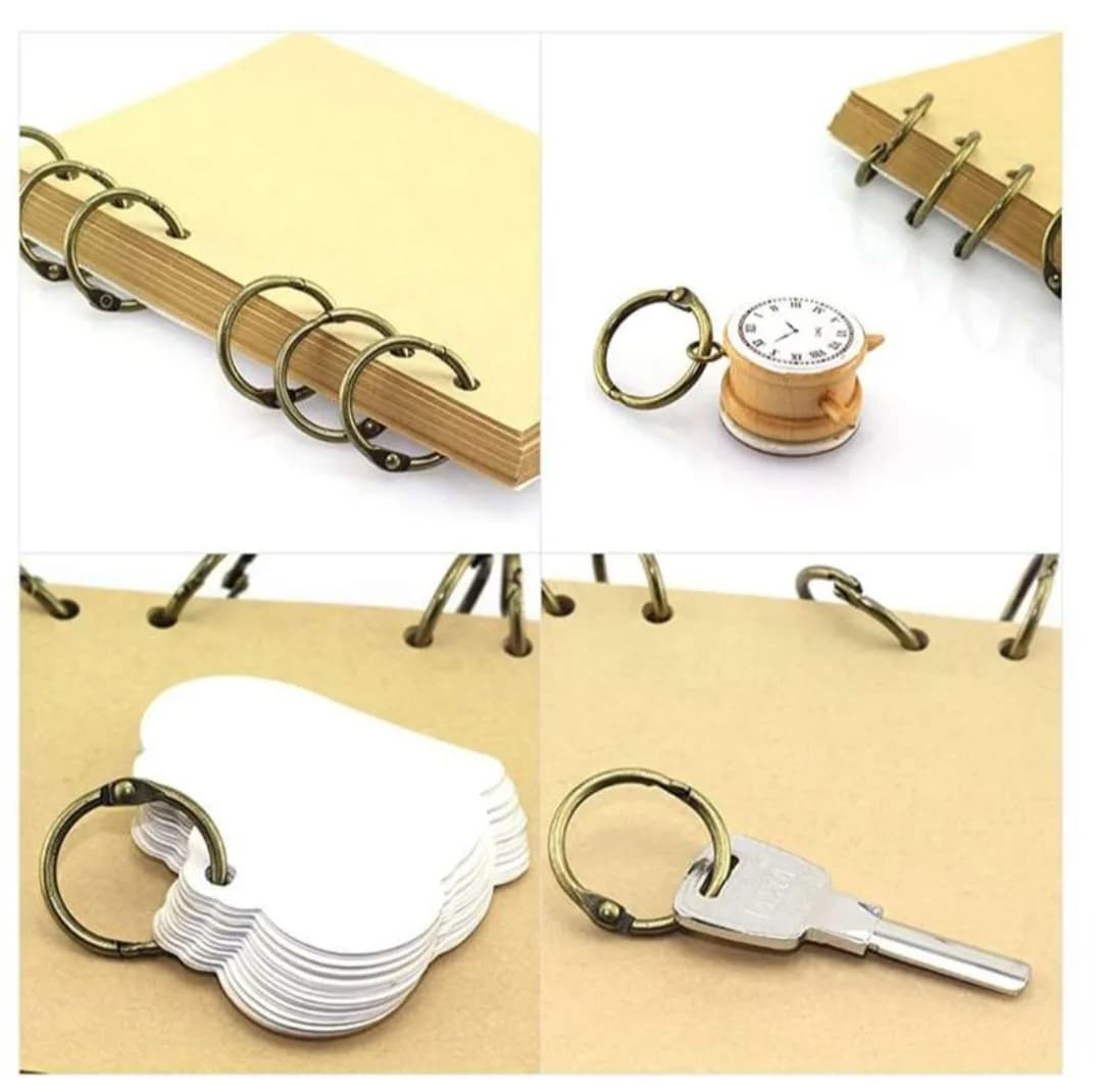 حلقه کلاسور مدل قفل دار کد silver30 بسته 50 عددی — تصویر ۵