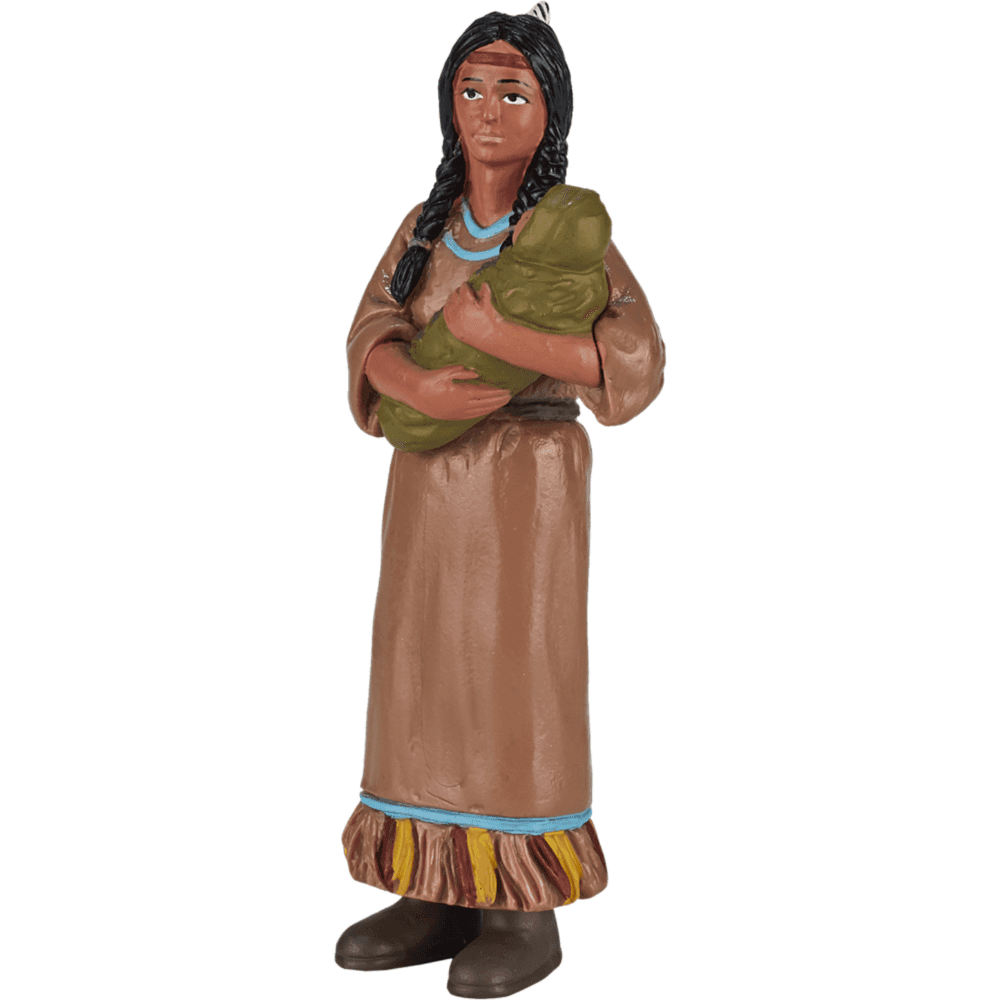 فیگور مینیاتوری سرخ پوست زن کد:Native American Mother And Baby MOJO 386502