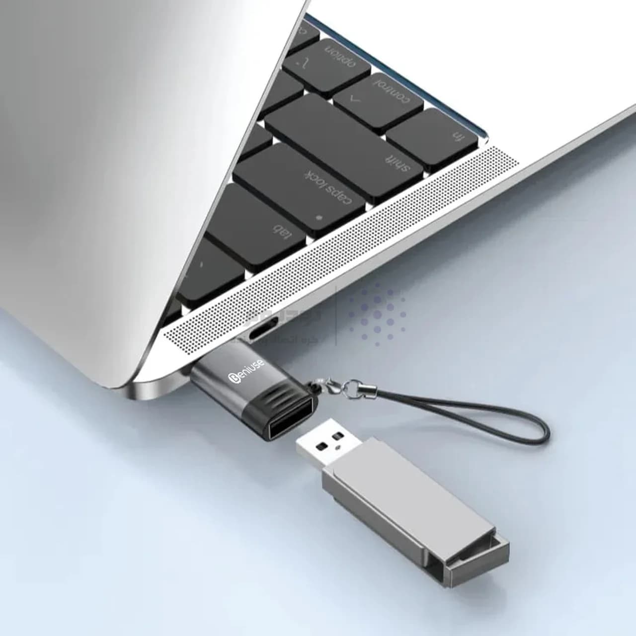 تبدیل Beniuse OTG Type-C To USB مدل BE-TG02 – خاکستری — تصویر ۶