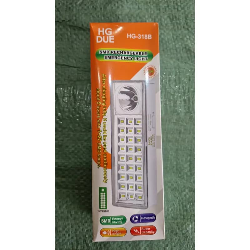 چراغ اضطراری قابل شارژHG DUE مدل HG_318B کد F832 — تصویر ۵