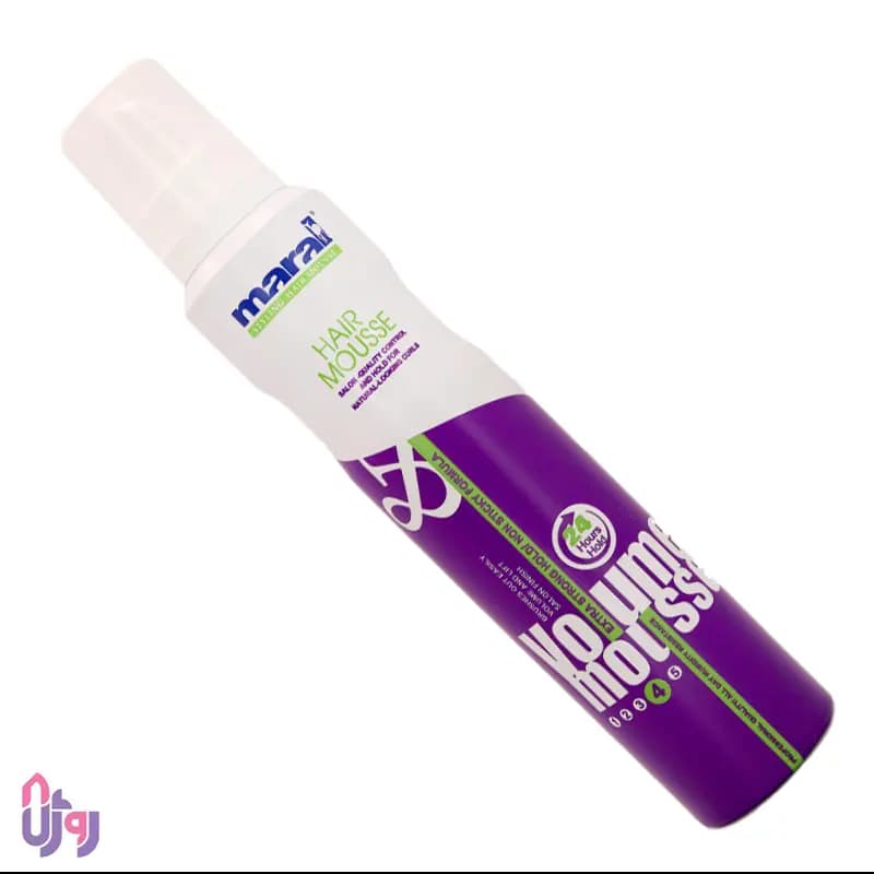 اسپری حالت دهنده مو مارال Maral مدل موس حجمدهنده Volume Mousse با قدرت نگهدارندگی 4 قوی Extra Strong حجم 200 میل — تصویر ۲