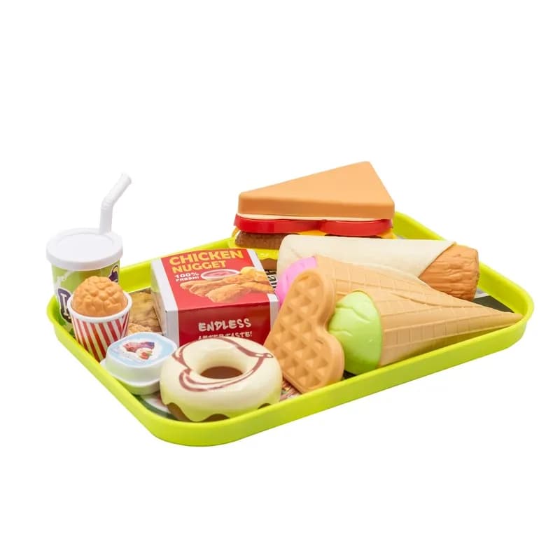 ست اسباب بازی فست فود مدل Happy Burger Shop کد 120-986 مجموعه 11 عددی — تصویر ۳