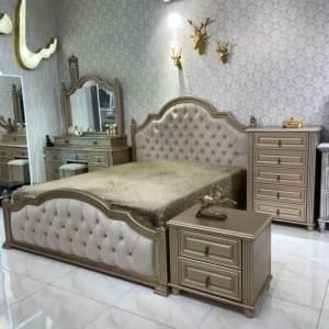 سرویس خواب دو نفره نیوفیس با تاج مبلمان فرنا مدل 1145831