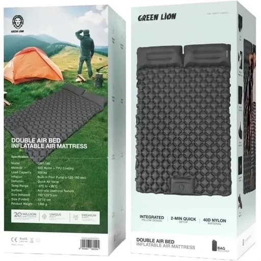 تشک بادی دو نفره گرین لاین Green Lion Double Air Bed Inflatable Air Mattress مبلمان فرنا مدل 1142159