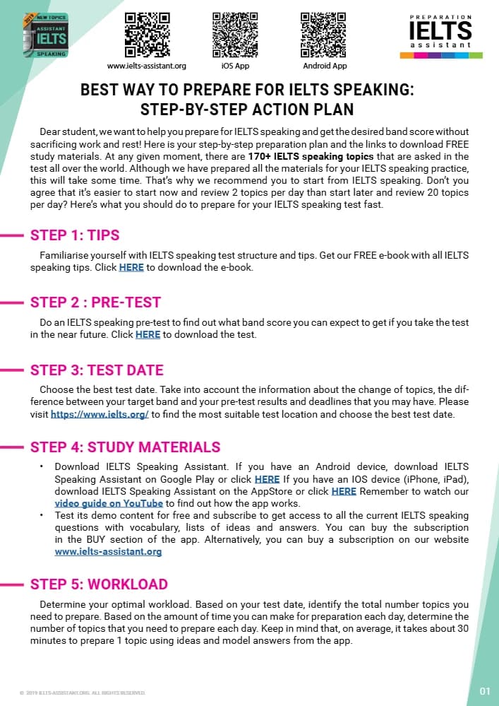 کتاب IELTS Speaking Preparation Plan (برنامه آمادگی اسپیکینگ آیلتس) نسخه انگلیسی PDF