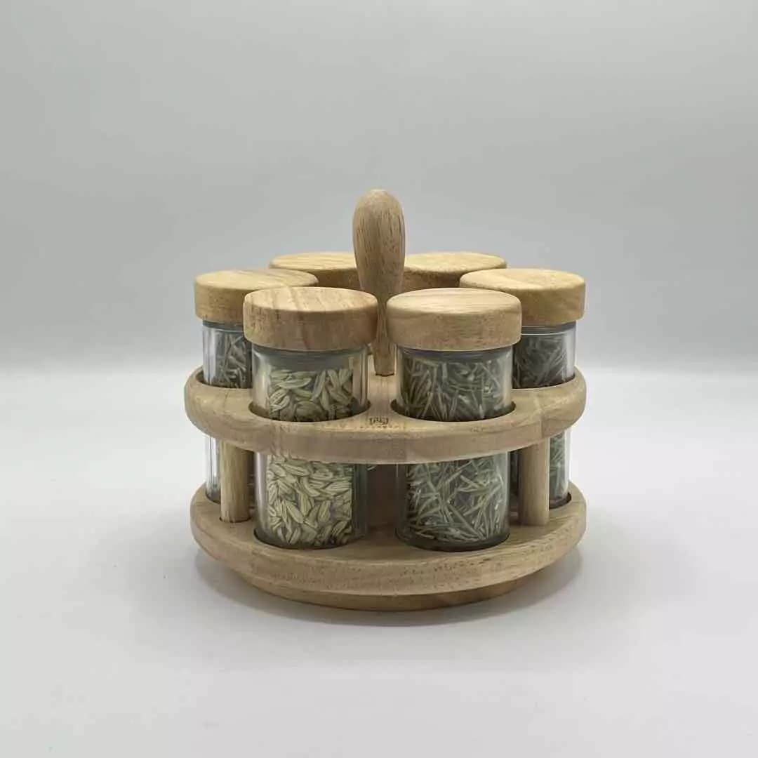 استند ادویه تخت گردان گرد 6 عددی رویش 6119