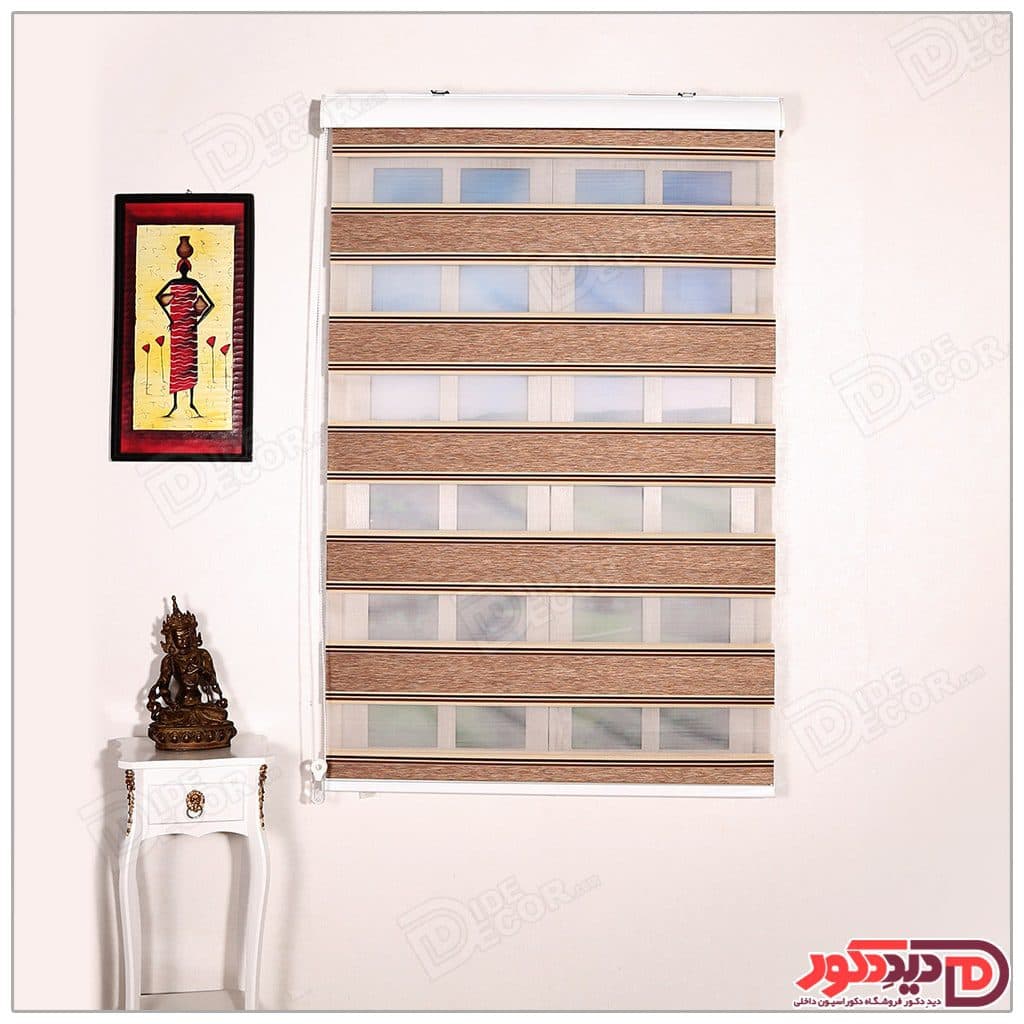 پرده زبرا ترک مدل پلیسه دار کد SN-719-7 — تصویر ۳