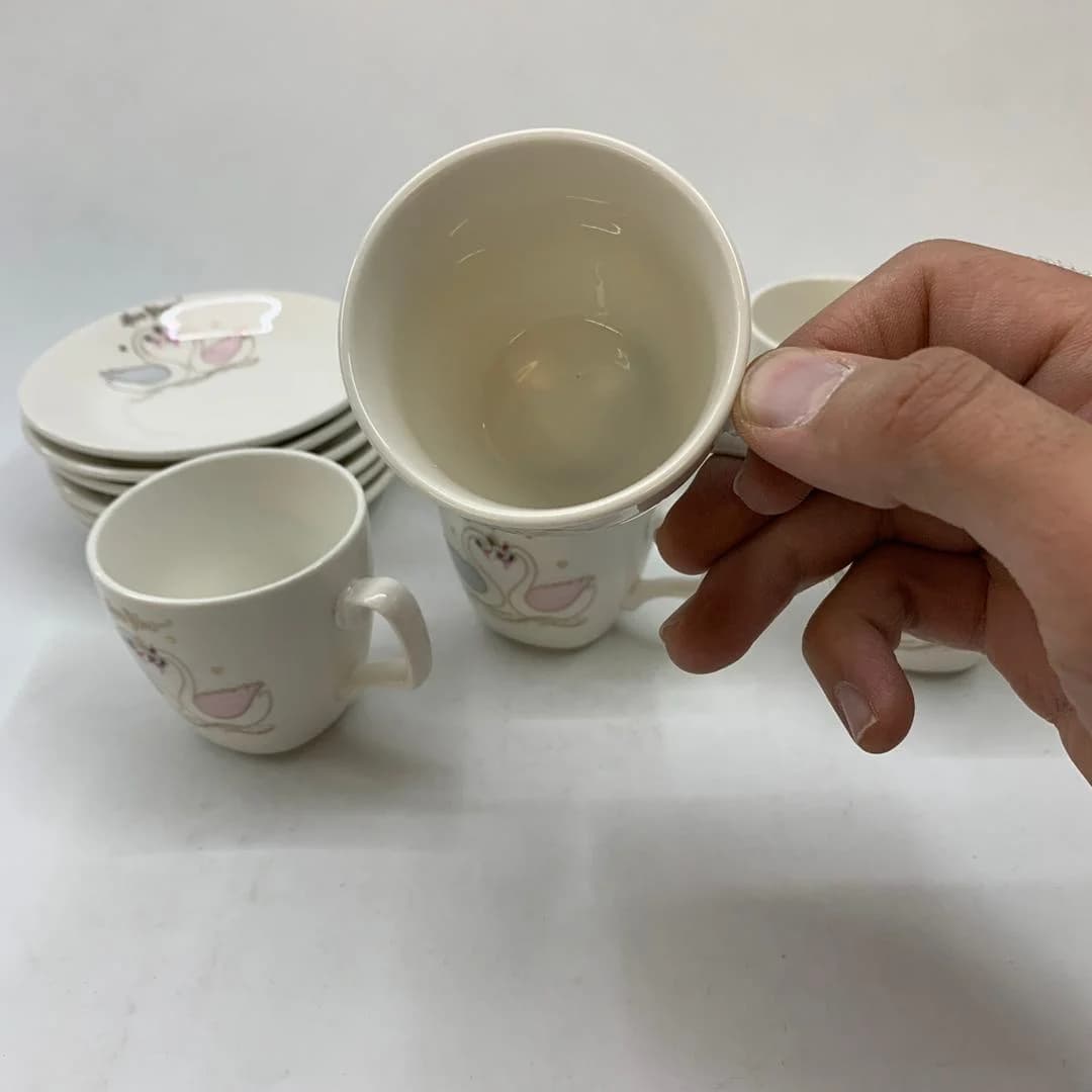 ست فنجان و نعلبکی 12 پارچه مدل قو کد 313 — تصویر ۴
