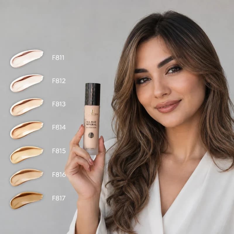 کرم پودر پمپی فلودرم مدل All Day Mineral حجم 40 میلیلیتر — تصویر ۴