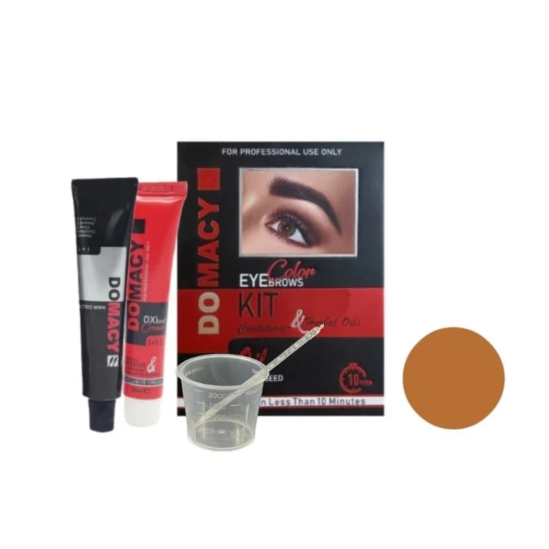 کیت رنگ ابرو دوماسی شماره 7 حجم 15 میلی لیتر رنگ شیر عسلی — تصویر ۲