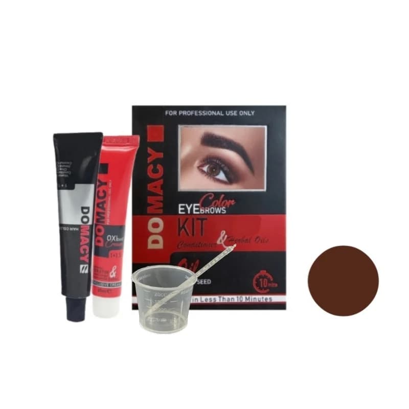 کیت رنگ ابرو دوماسی شماره 5 حجم 15 میلی لیتر رنگ کاکائویی تیره — تصویر ۲
