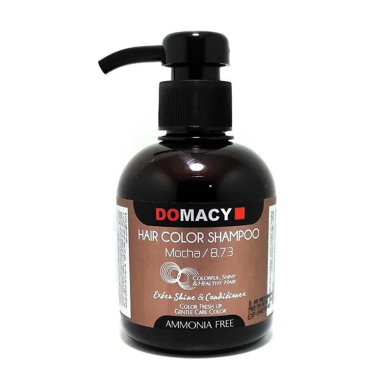 شامپو رنگساژ دوماسی مدل AMMONIA FREE شماره 8.73 حجم 300 میلی لیتر رنگ موکا قهوه ای — تصویر ۳